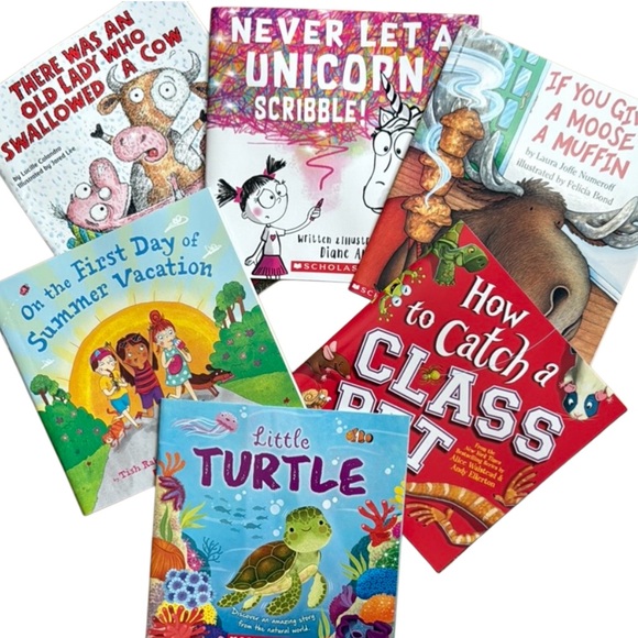 -BUNDLE OF 6 CHILDRENS STORY BOOKS  NWT VARIETY OF READING LEVEL GRADES 1ST- 3RD - Picture 1 of 12
